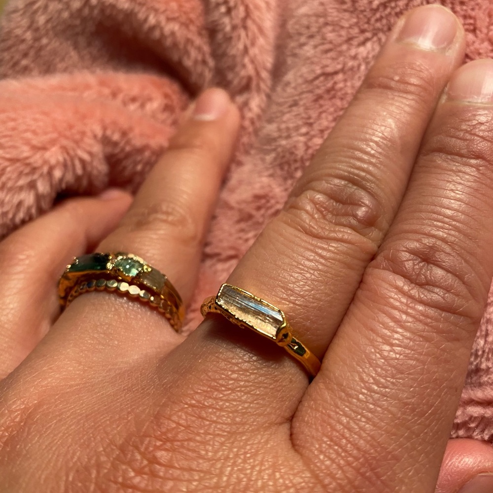 Little Sycamore 14k Gold Plated Topaz Ring